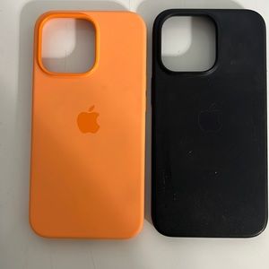 Apple brand iPhone 13 pro silicone & leather case